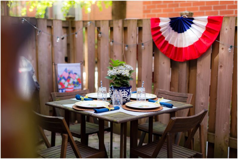 Patriotic Outdoor Summer Table