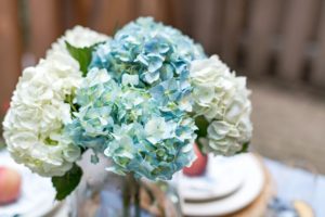 French Blue and Peach Tablescape Inspiration