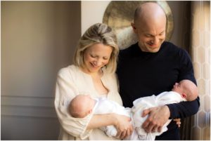 Chicago Lifestyle Newborn Photographer with Twins