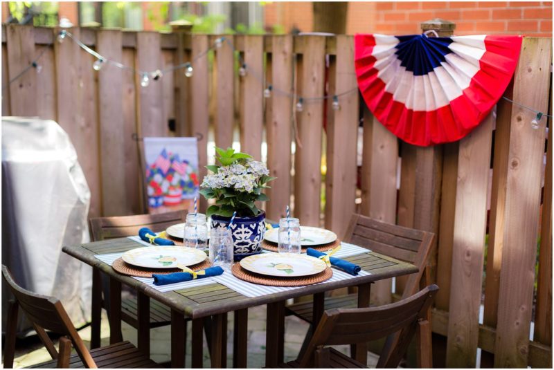 Patriotic Outdoor Summer Table