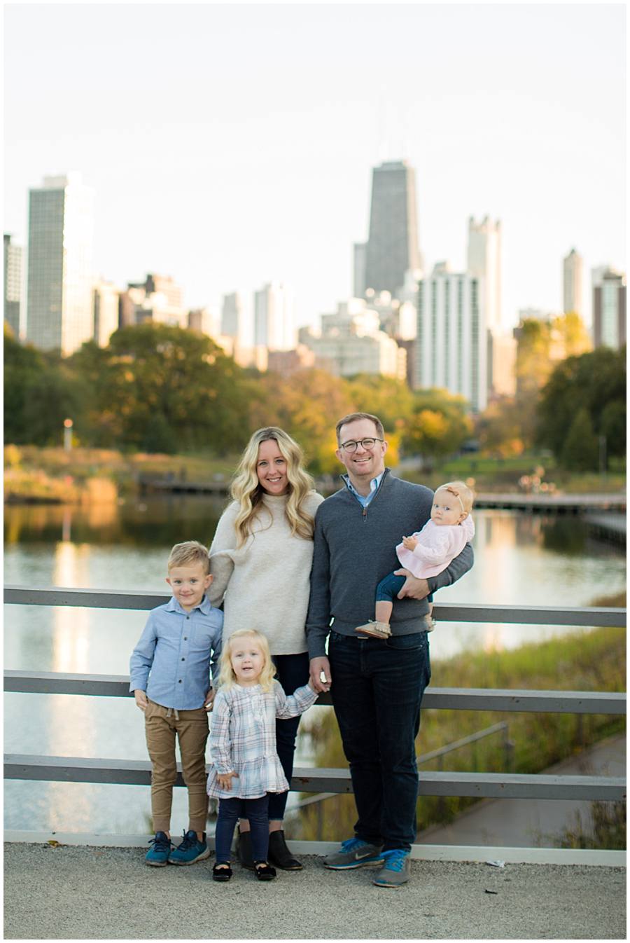 Chicago Skyline Fall Family Photographer