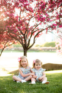 Chicago Family Photos in Grant Park's Spring Flowering Trees